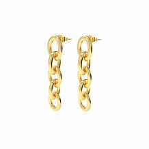 Stately Steel Rolo Chain Earrings