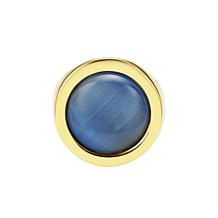 Stately Steel Round Cat Eye Ring