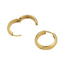 Stately Steel Stainless Steel Chunky Hoop Earrings