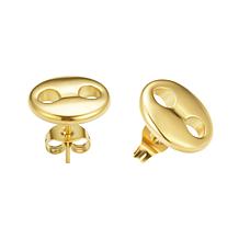 Stately Steel Stainless Steel Coffee Bean Earrings