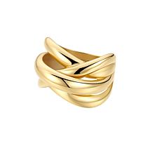 Stately Steel Stainless Steel Crossover Ring