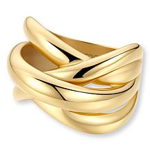 Stately Steel Stainless Steel Crossover Ring