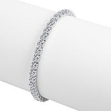 Stately Steel Stainless Steel CZ Elastic Bracelet