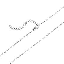 Stately Steel Stainless Steel CZ Open Heart Pendant Necklace