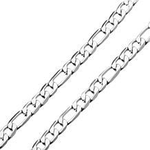 Stately Steel Stainless Steel Figaro Chain Anklet