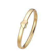 Stately Steel Stainless Steel Heart Bangle