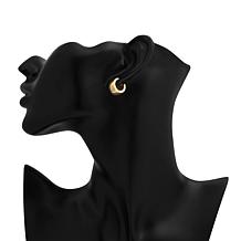 Stately Steel Stainless Steel Small Basic Huggie Hoop Earrings