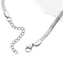 Stately Steel Stainless Steel Snake Chain Necklace