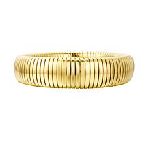 Stately Steel Stainless Steel Snake Chain Stretch Bracelet