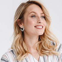 Stately Steel "Super Mama" Half-Hoop Earrings