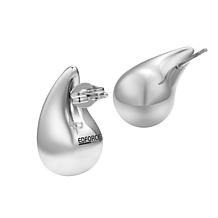 Stately Steel Teardrop Earrings