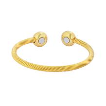 Stately Steel Twisted Cable Wire Open Bangle