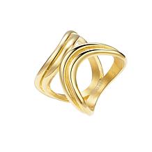 Stately Steel X Curve Ring