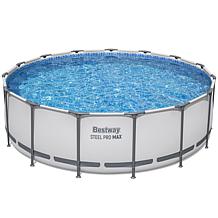 Steel Pro MAX 15' x 48" Prismatic Stone Above Ground Pool Set
