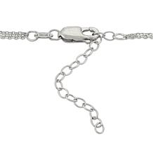 Sterling Silver 11-12mm Cultured Tahitian Pearl and Topaz Necklace