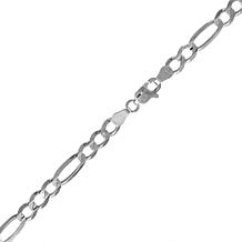 Sterling Silver 20" 4.4mm Figaro Chain