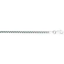 Sterling Silver 2.2mm Polished Round Box Chain Necklace - 22"
