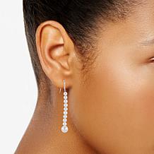 Sterling Silver 4-8.5mm Cultured Freshwater Pearl Bead Dangle Earrings