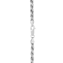 Sterling Silver 5mm Diamond-Cut Solid Rope Chain 8-1/2" Bracelet