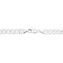 Sterling Silver 7.2mm Comfort Curb Chain Bracelet - 8-1/2"