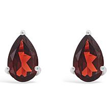 Sterling Silver 8x5mm Pear-Shaped Gemstone Stud Earrings