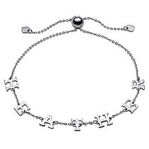 Sterling Silver Adjustable Name Station Bracelet