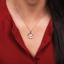 Sterling Silver Cultured Freshwater Pearl Double Circle 18" Necklace