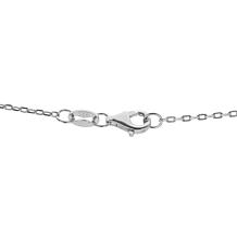 Sterling Silver Cultured Pearl & Created White Sapphire Angel Necklace