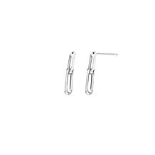 Sterling Silver Paperclip Chain Drop Earrings