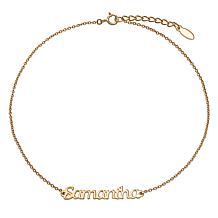 Sterling Silver Personalized Mini Name Ankle Bracelet