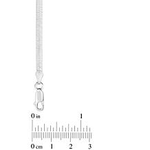 Sterling Silver Polished Herringbone Chain 16" Necklace