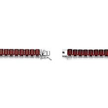Sterling Silver Red Garnet Tennis Bracelet