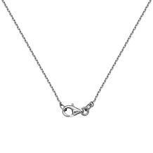 Sterling Silver Swiss Blue Topaz and Created White Sapphire Necklace