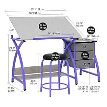 Studio Designs 2-Piece Comet Drafting Table and Stool Set