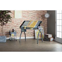Studio Designs Futura Drafting Table Adjustable Top and Supply Storage