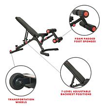 Sunny Health and Fitness Fully Adjustable Utility Weight Bench