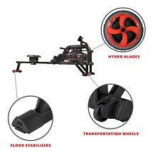 Sunny Health & Fitness Obsidian Surge 500M Water Rowing Machine