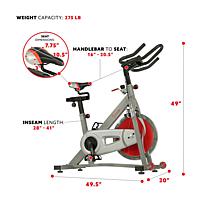 Sunny Health and Fitness Pro II Indoor Cycling Bike with Device Mount