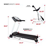 Sunny Health and Fitness SF-T7515 Smart Treadmill with Auto Incline