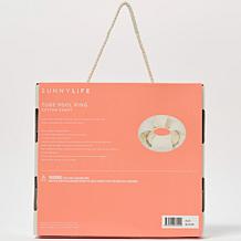 SunnyLiFE Cotton Candy Stripe Inflatable Pool Ring Float with Glitter