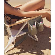 SUNNYLiFE Deluxe Beach Chair in Seagrass Sage with Cooler Pocket