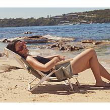SUNNYLiFE Deluxe Beach Chair in Seagrass Sage with Cooler Pocket