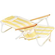 SUNNYLiFE Deluxe Beach Chair Lounger Seat - La Mer Limon Stripe