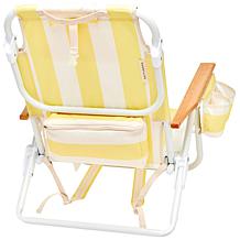 SUNNYLiFE Deluxe Beach Chair Lounger Seat - La Mer Limon Stripe