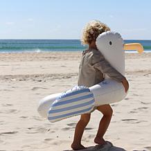 Sunnylife Kids Tube Pool Ring Sammy the Seagull - Blue & White Stripe