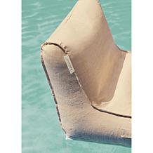 SUNNYLiFE Luxe Lie-On Lounger Beige Inflatable Pool Float