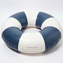 SUNNYLiFE Navy Stripe Inflatable Tube Pool Ring 41.7"