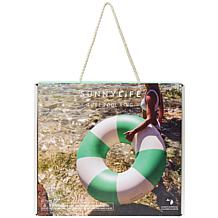 SUNNYLiFE Zest Green Stripe Pool Ring 41.7"