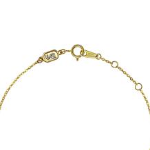 Suzy Levian 14K Yellow Gold .10ctw Diamond Letter Initial Necklace
