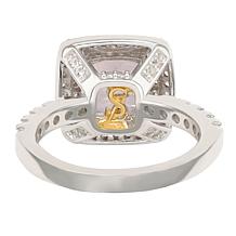 Suzy Levian Cushion-Cut Pink Amethyst, Sapphire and White Topaz Ring